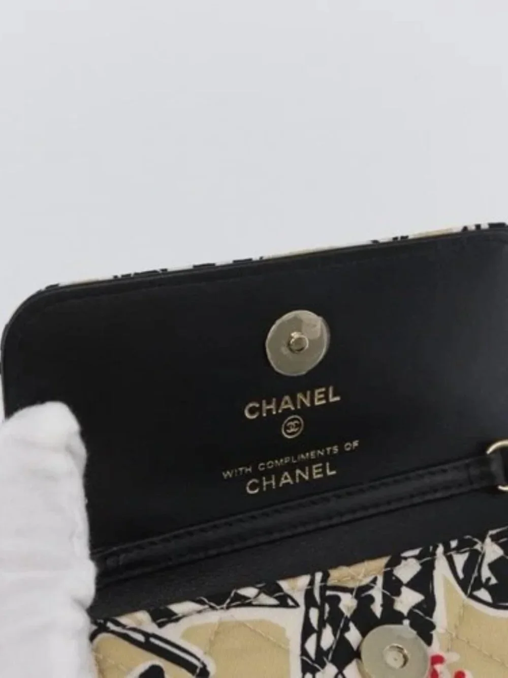 CHANEL Chain Mini Matelasse 12 Shoulder Bag Canvas Beige Gold CC Auth BA11178SAM